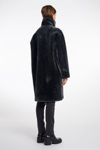 Load image into Gallery viewer, Rino &amp; Pelle Cilou Faux fur high collar coat Deep Iron
