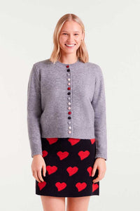 Compañia Fantastica Multi colour button cardigan Grey