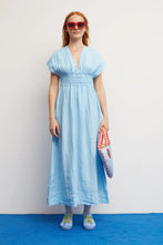 Load image into Gallery viewer, Dr. Bloom Caricia linen dress Sky
