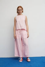 Load image into Gallery viewer, Dr. Bloom Ana linen neon trim top Soft Pink
