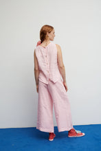 Load image into Gallery viewer, Dr. Bloom Ana linen neon trim top Soft Pink
