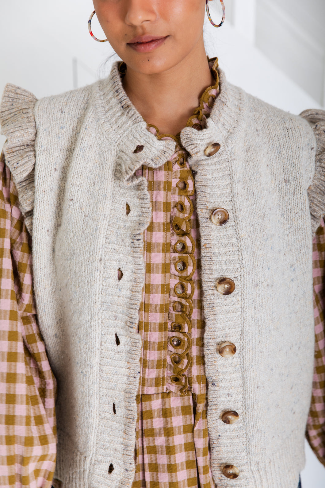 Bonté Della merino gilet Oyster