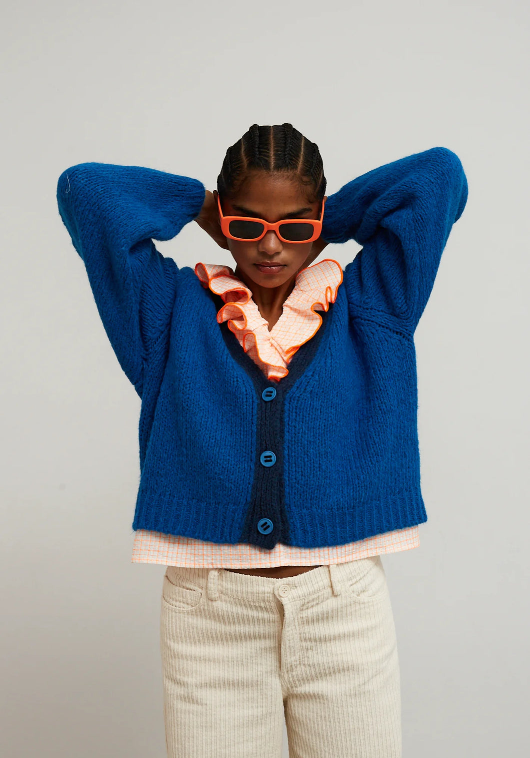 Dr.Bloom Cocoon cosy cardigan Azul