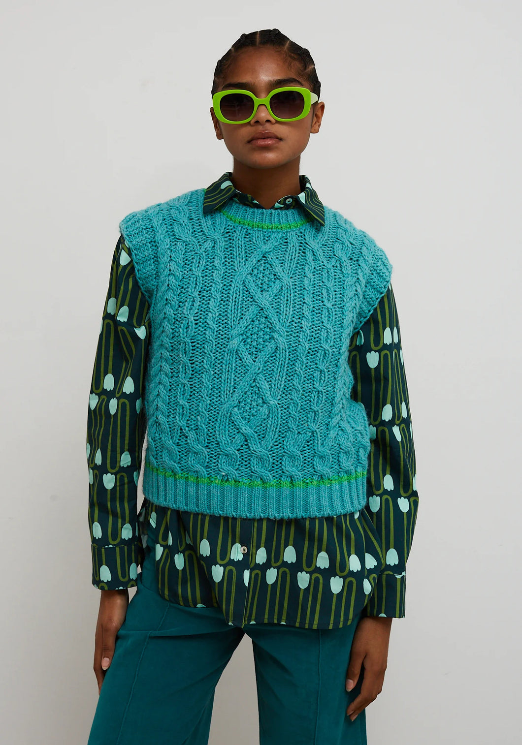 Dr. Bloom Nest vest Turqoise
