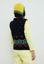 Load image into Gallery viewer, Dr Bloom Jumpy intarsia knit vest Azul
