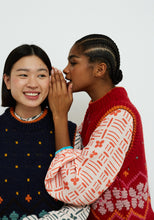 Load image into Gallery viewer, Dr Bloom Jumpy intarsia knit vest Rojo
