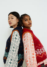Load image into Gallery viewer, Dr Bloom Jumpy intarsia knit vest Rojo
