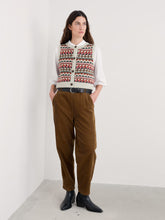 Load image into Gallery viewer, Seasalt Dawson pick fairisle vest Zig Zag Geo Aran Red Sail
