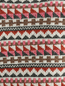 Seasalt Dawson pick fairisle vest Zig Zag Geo Aran Red Sail