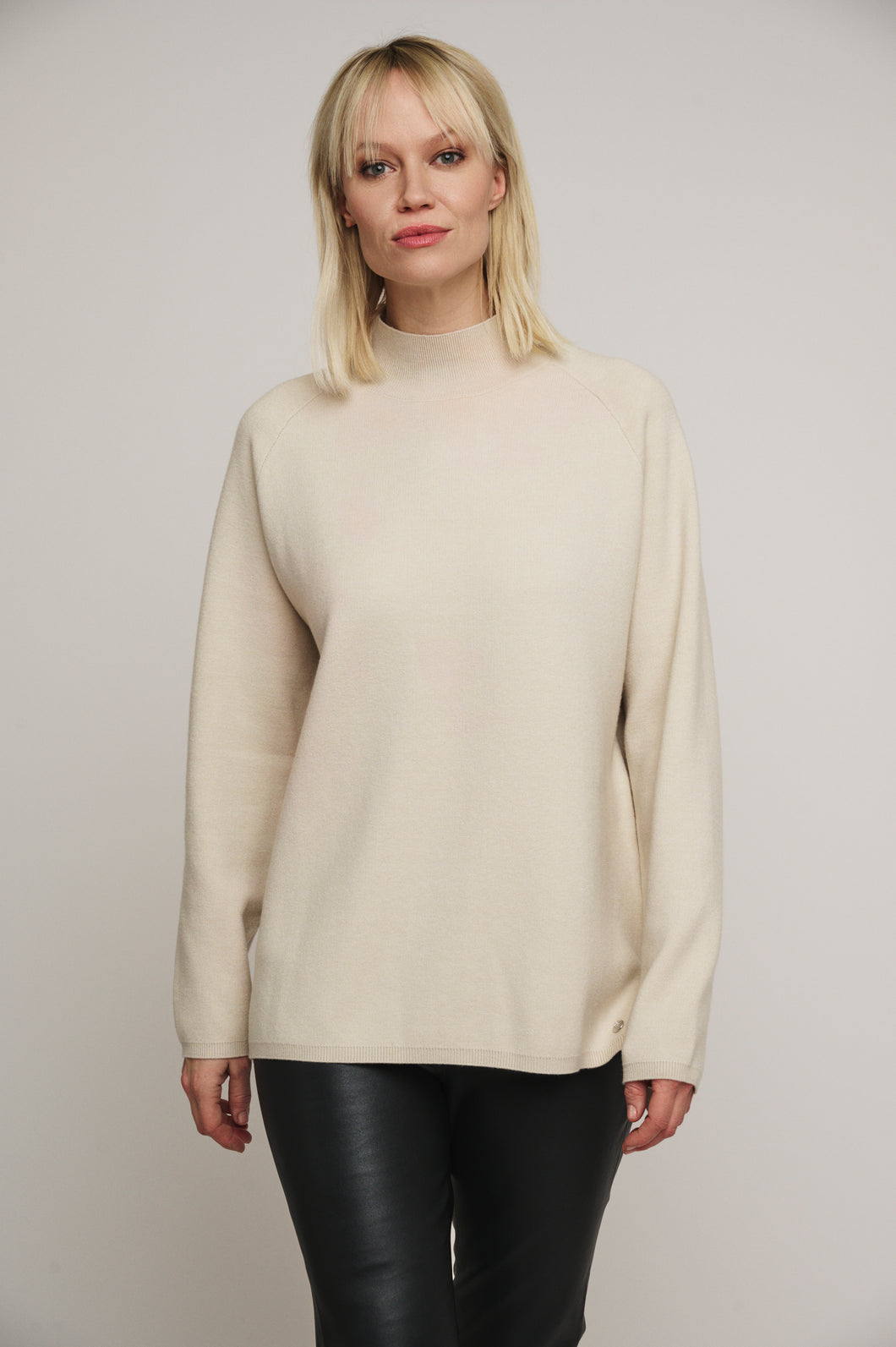 Rino & Pelle Dinty Mock neck sweater Birch