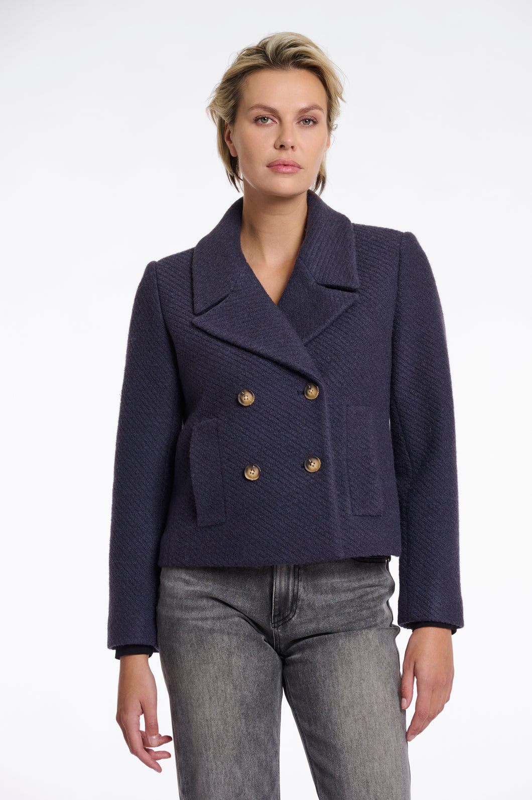 Rino & Pelle Donia DB twill tailored jacket Night Grey