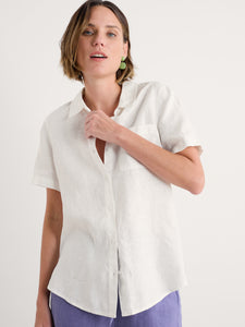 Seasalt Drydock linen shirt Chalk