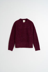Indi & Cold Cable cosy knit Aubergine