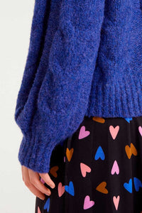 Compañia Fantastica Cable knit jumper True Blue
