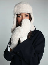 Load image into Gallery viewer, Nooki Billie faux teddy fur trapper hat Natural
