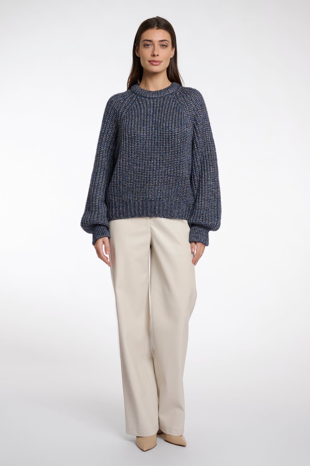 Rino & Pelle Eda metallic knit jumper Blue Shadow