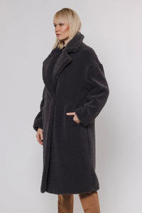 Rino & Pelle Elicia teddy double breasted coat Graphite