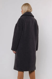 Rino & Pelle Elicia teddy double breasted coat Graphite