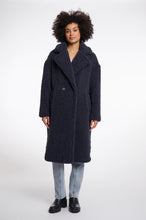 Load image into Gallery viewer, Rino &amp; Pelle Elicia teddy double breasted coat Night Grey
