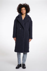 Rino & Pelle Elicia teddy double breasted coat Night Grey