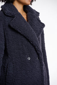 Rino & Pelle Elicia teddy double breasted coat Night Grey