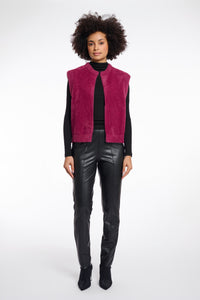 Rino & Pelle Elona fluffy knit gilet Sugar Plum
