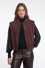 Load image into Gallery viewer, Rino &amp; Pelle Elona knit short waistcoat Coffee Roast

