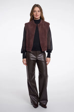 Load image into Gallery viewer, Rino &amp; Pelle Elona knit short waistcoat Coffee Roast
