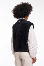 Load image into Gallery viewer, Rino &amp; Pelle Elona knit short waistcoat Dark Navy
