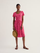 Load image into Gallery viewer, Seasalt Enor jersey dress Sea Spray Floral Bright Radish
