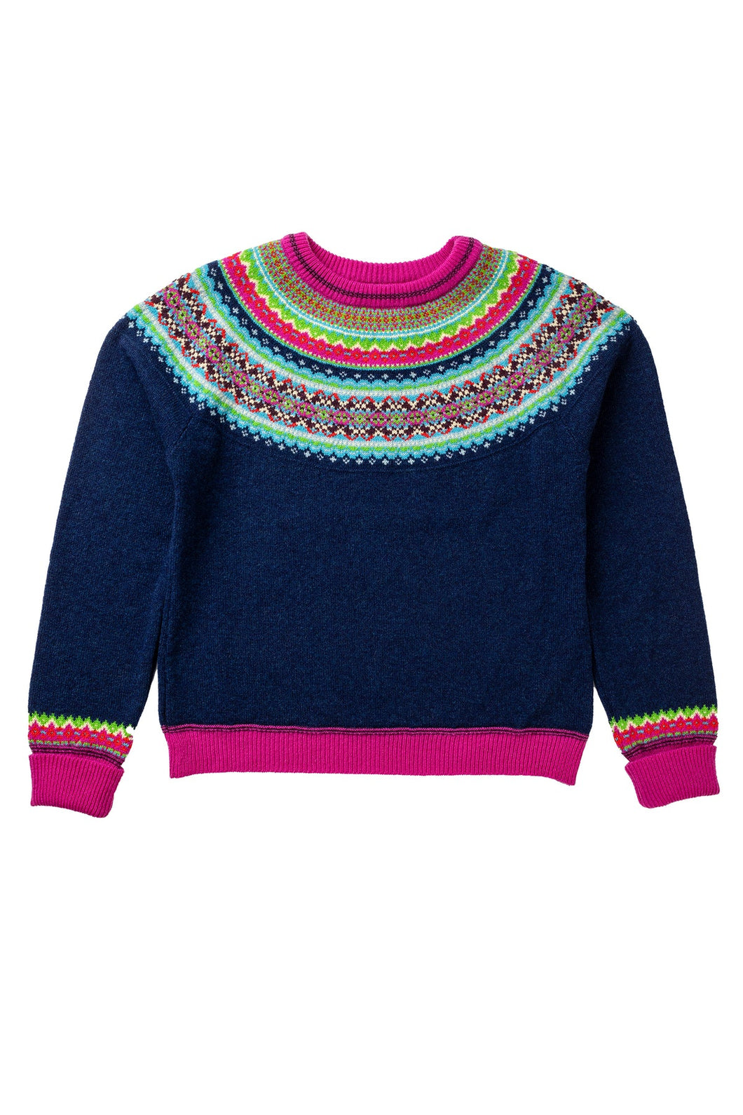 Eribe Alpine merino wool short sweater Tango