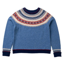 Load image into Gallery viewer, Eribe Alpine merino short sweater Blue morning
