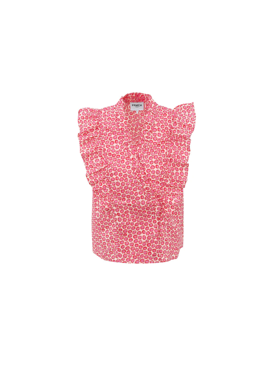 FRNCH Taya ruffle detail print blouse Pink Ditsy