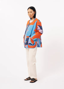 FRNCH Annae printed quilted jacket Moving Flowers