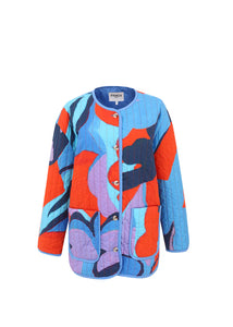 FRNCH Annae printed quilted jacket Moving Flowers
