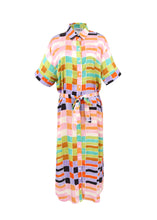 Load image into Gallery viewer, FRNCH Paige graphic print dress Hot Palette
