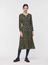 Load image into Gallery viewer, Nice Things Small flower print midi dress Forest Green

