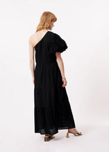 Load image into Gallery viewer, FRNCH Ciana one shoulder broderie detail dress Noir
