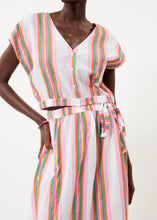 Load image into Gallery viewer, FRNCH Adelie striped blouse Neon White
