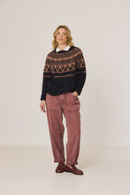 Load image into Gallery viewer, Indi &amp; cold Aztec cosy knit sweater Marino Multi
