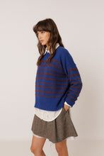 Load image into Gallery viewer, Indi &amp; Cold Jacquard stripe knit Azul Klein
