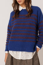 Load image into Gallery viewer, Indi &amp; Cold Jacquard stripe knit Azul Klein
