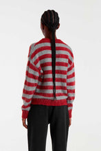Load image into Gallery viewer, Compañia Fantastica striped cosy knit Ruby Grey
