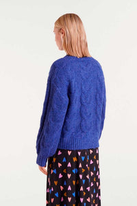 Compañia Fantastica Cable knit jumper True Blue