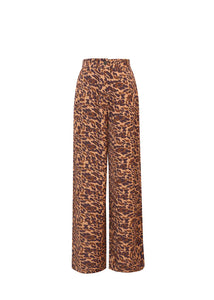 FRNCH Pelly Animal print soft trouser French Fauna