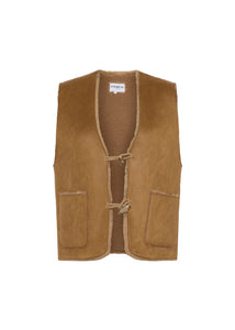 FRNCH Banel reversible toggle waistcoat Camel