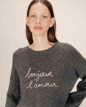 Load image into Gallery viewer, Grace &amp; Mila Saints slogan knit Anthracite
