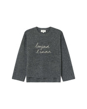 Load image into Gallery viewer, Grace &amp; Mila Saints slogan knit Anthracite
