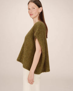 Grace & Mila Savant loose fit knit waistcoat Olive