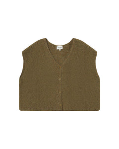 Grace & Mila Savant loose fit knit waistcoat Olive